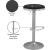 Brody Velvet Adjustable Swivel Stool with Brushed Chrome Base