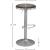 Brody Velvet Adjustable Swivel Stool with Brushed Chrome Base