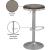 Brody Velvet Adjustable Swivel Stool with Brushed Chrome Base