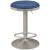 Brody Velvet Adjustable Swivel Stool with Brushed Chrome Base