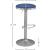 Brody Velvet Adjustable Swivel Stool with Brushed Chrome Base