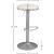 Brody Velvet Adjustable Swivel Stool with Brushed Chrome Base