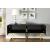 Beth 4-Door Lacquer Buffet with Gold Stainless Steel Base & Handles