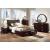 Lyric Leatherette/Wood/Wood Veneer Sleigh Platform Bed w/ Footboard Storage