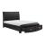 Lyric Leatherette/Wood/Wood Veneer Sleigh Platform Bed w/ Footboard Storage, King Size