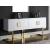 Beth 4-Door Lacquer Buffet with Gold Stainless Steel Base & Handles