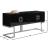 Beth 4-Door Lacquer Buffet with Chrome Stainless Steel Base & Handles