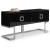 Beth 4-Door Lacquer Buffet with Stainless Steel Base & Handles