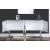 Beth 4-Door Lacquer Buffet with Chrome Stainless Steel Base & Handles