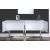 Beth 4-Door Lacquer Buffet with Stainless Steel Base & Handles