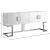 Beth 4-Door Lacquer Buffet with Stainless Steel Base & Handles
