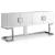 Beth 4-Door Lacquer Buffet with Stainless Steel Base & Handles