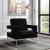 Noah Velvet Accent Chair with Chrome Iron Base
