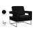 Noah Velvet Accent Chair with Chrome Iron Base