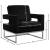 Noah Velvet Accent Chair with Chrome Iron Base