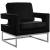 Noah Velvet Accent Chair with Chrome Iron Base