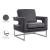 Noah Velvet Accent Chair with Chrome Iron Base