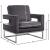 Noah Velvet Accent Chair with Chrome Iron Base