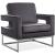 Noah Velvet Accent Chair with Chrome Iron Base