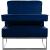Noah Velvet Accent Chair with Chrome Iron Base