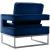 Noah Velvet Accent Chair with Chrome Iron Base