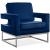Noah Velvet Accent Chair with Chrome Iron Base