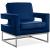 Noah Velvet Accent Chair with Chrome Iron Base