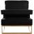 Noah Velvet Accent Chair with Gold Stainless Steel Base