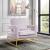 Noah Velvet Accent Chair with Gold Stainless Steel Base