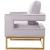 Noah Velvet Accent Chair with Gold Stainless Steel Base