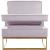 Noah Velvet Accent Chair with Gold Stainless Steel Base