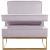 Noah Velvet Accent Chair with Gold Stainless Steel Base
