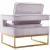 Noah Velvet Accent Chair with Gold Stainless Steel Base
