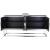 Marbella 4-Door Mirrored Sideboard with Stainless Steel Base & Handles