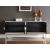 Marbella 4-Door Mirrored Sideboard with Stainless Steel Base & Handles