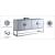 Marbella 4-Door Mirrored Sideboard with Stainless Steel Base & Handles