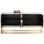 Marbella 4-Door Mirrored Sideboard with Stainless Steel Base & Handles