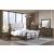 Marina 3-Drawer Nightstand Bedside Table with Brushed Gold Pulls & Carved Feet