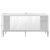 Zoey 2-Sliding Door Lacquer Sideboard with Mirrored Doors