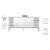 Zoey 2-Sliding Door Lacquer Sideboard with Mirrored Doors