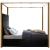 Jones Velvet Queen Size Canopy Bed