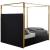 Jones Velvet Queen Size Canopy Bed