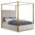 Jones Velvet Queen Size Canopy Bed