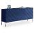 Collette 3-Door Sideboard with Chrome Stainless Steel Base
