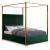 Jones Velvet King Size Canopy Bed