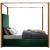 Jones Velvet Queen Size Canopy Bed