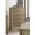 Dove 5-Drawer Chest Tall Bedroom Chest of Drawers with Brushed Gold Pulls