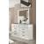 Eden Bedroom Set White & Dark Two-Tone Farmhouse Bedroom Furniture with Antique Hardware
