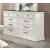 Eden Bedroom Set White & Dark Two-Tone Farmhouse Bedroom Furniture with Antique Hardware