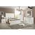Eden Dresser Mirror White Wood Rectangular Farmhouse Bedroom Mirror with Dark Accent Frame
